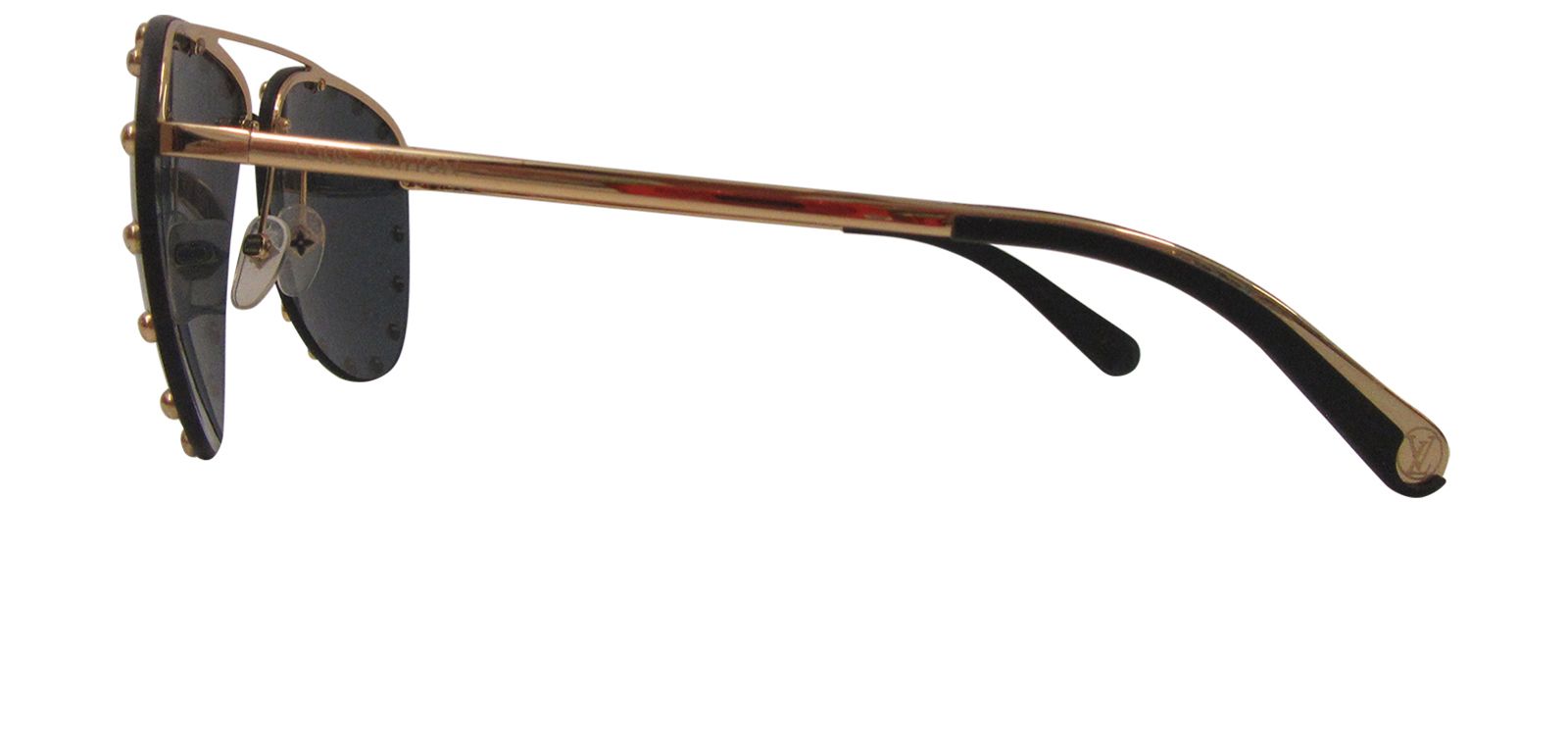 Louis Vuitton Gafas Fiesta, 180&euro;, Accesorios, Azul, Metal - Dorado/Tafetán - Acetato, Vista inferior